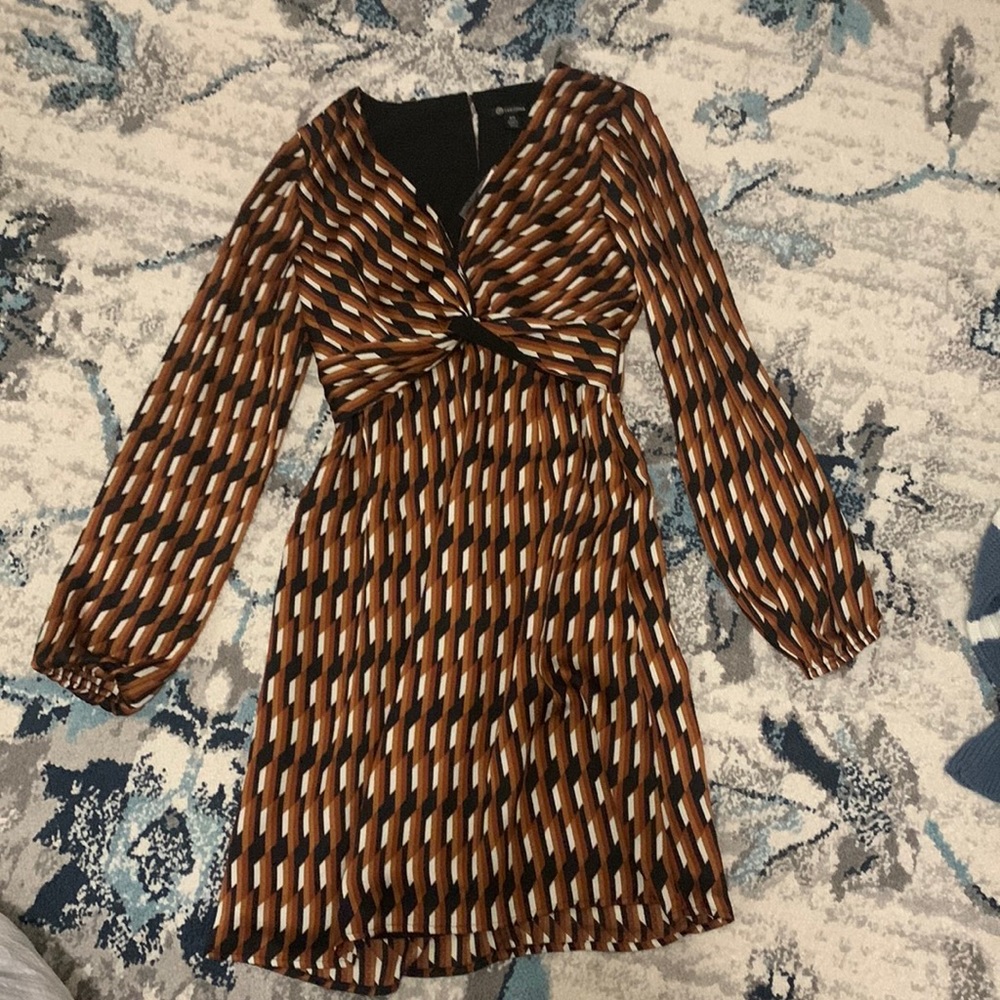 Versona Printed Long Sleeve Dress